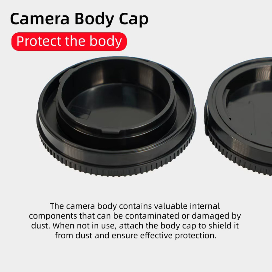 Sony E-Mount Objektiv-Abdeckkappe für spiegellose Kameras, hintere Objektivkappe in Schwarz - Bild 4