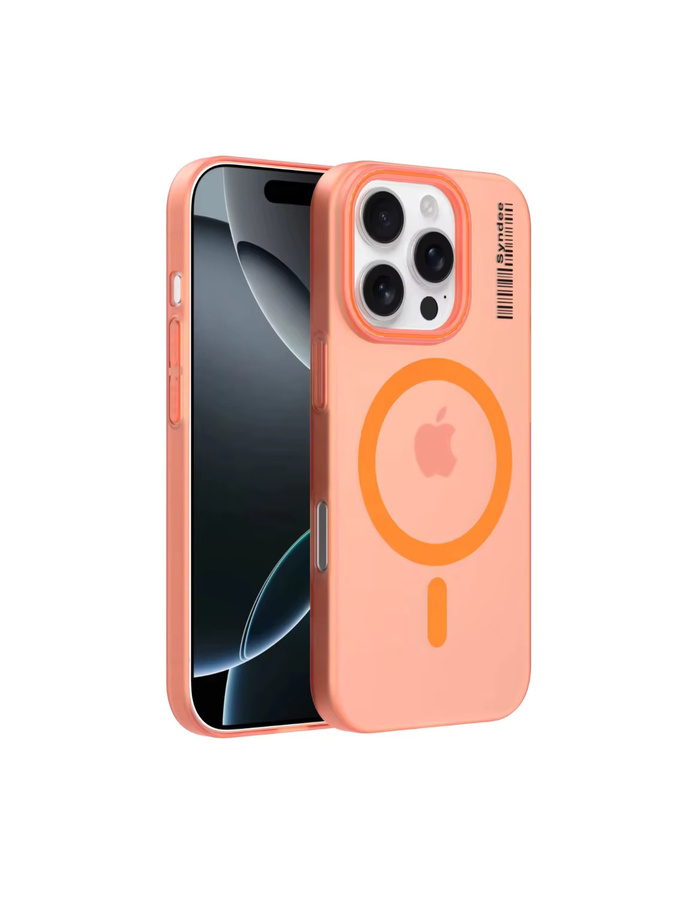 Xiaomi Magnetische Ladehülle in Candy-Farben, Mattierte PC Schutzhülle für Xiaomi 17T und 15T Pro, Sturzsicher und Durchscheinend, Schwarz und Orange - Bild 4