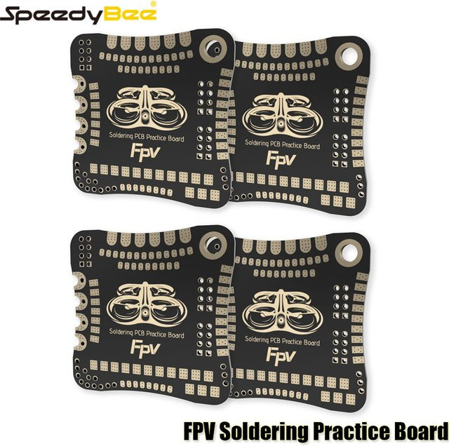 SpeedyBee FPV Löten PCB Übungsplatte für Flight Controller und ESC in Schwarz, 4 Stück - Bild 1