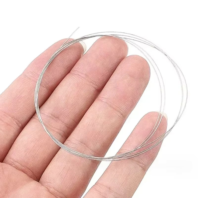 FATCOOL Schneiddraht 1m Silber für Metall, Keramik und Jade, Professionelles Handsägeblatt mit Durchmesser 0,1mm-0,25mm - Bild 1