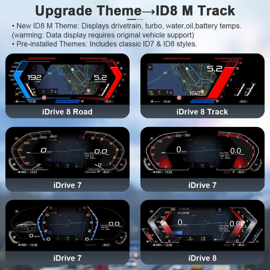 AUTOTOP Digitales Carplay Dashboard Instrumentenpanel für BMW Z4 E89 2009-2016 mit Linux Betriebssystem und Kraftstoffanzeige - Bild 4