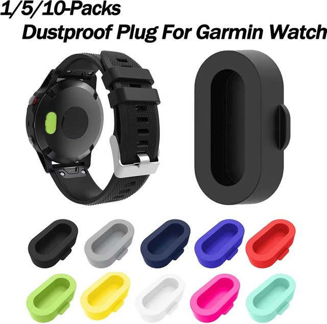Garmin Staubschutzkappen für Ladeanschluss, Silikon, Schwarz, Unisex - Bild 1