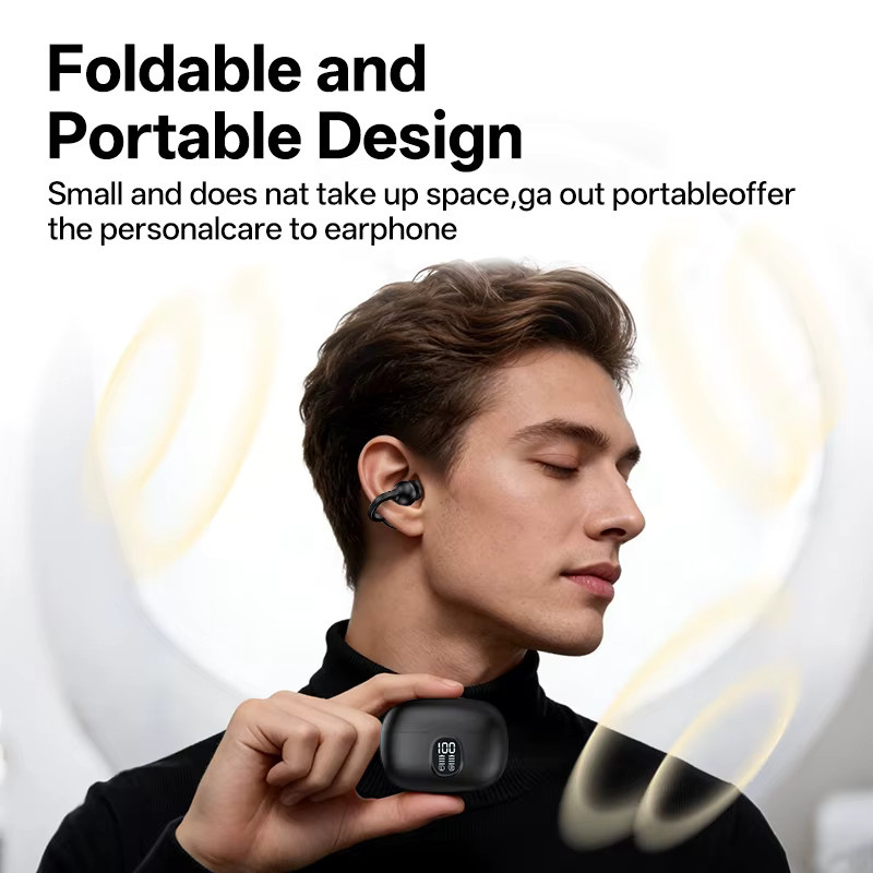 Origina Bluetooth V5.4 Kopfhörer mit Ohrclip-Design und USB-C Anschluss in Pink und Schwarz - Bild 1