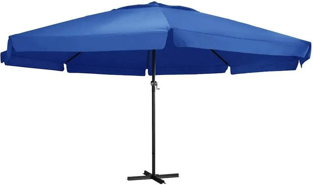 vidaXL Sonnenschirm mit Aluminium-Mast in Azurblau mit 600 cm Durchmesser - Bild 1