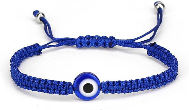 Armband Türkisches Böses Auge, Handgewebtes Band, Unisex, Bunt, Metall - Bild 1