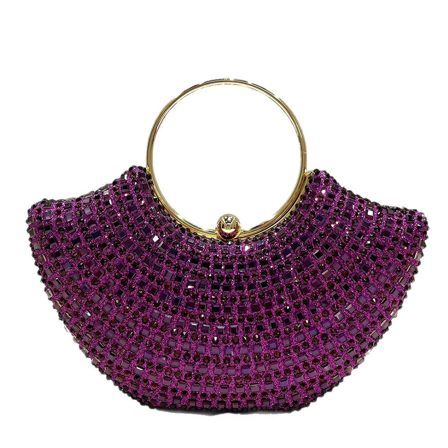 Andralyn Clutch mit Kette, Lila, Diamantring-Design, Damen - Bild 2