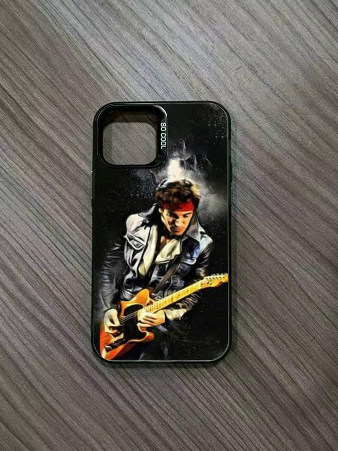Handyhülle Bruce Springsteen Design für Apple iPhone 11 12 13 14 15 16 Pro Max Plus mit Schutzbeschichtung in Multicolour - Bild 4