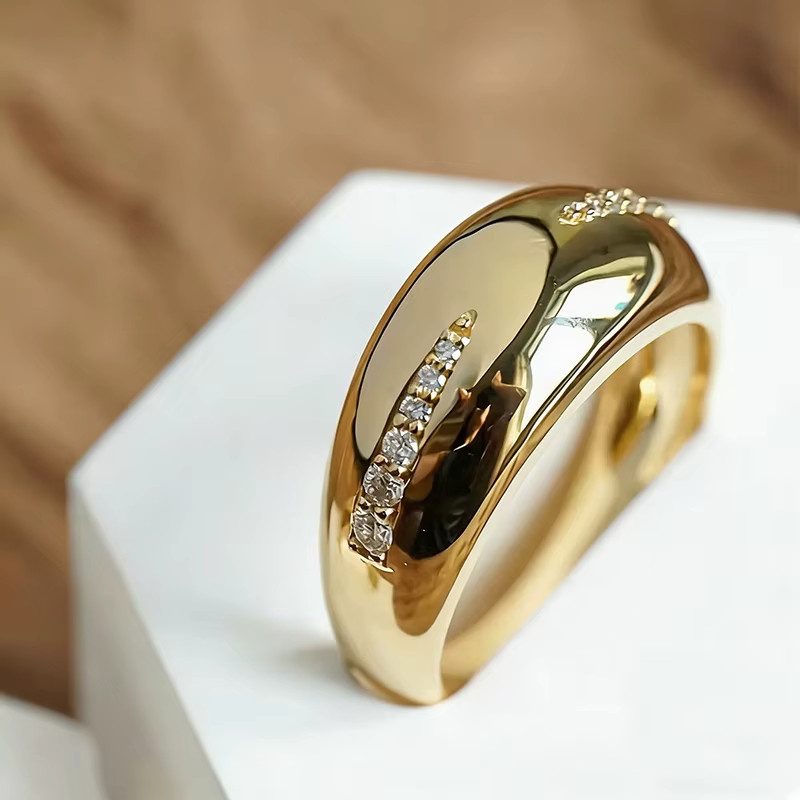 Huitan Ring, Gold, Zirkonia, Damen - Bild 3