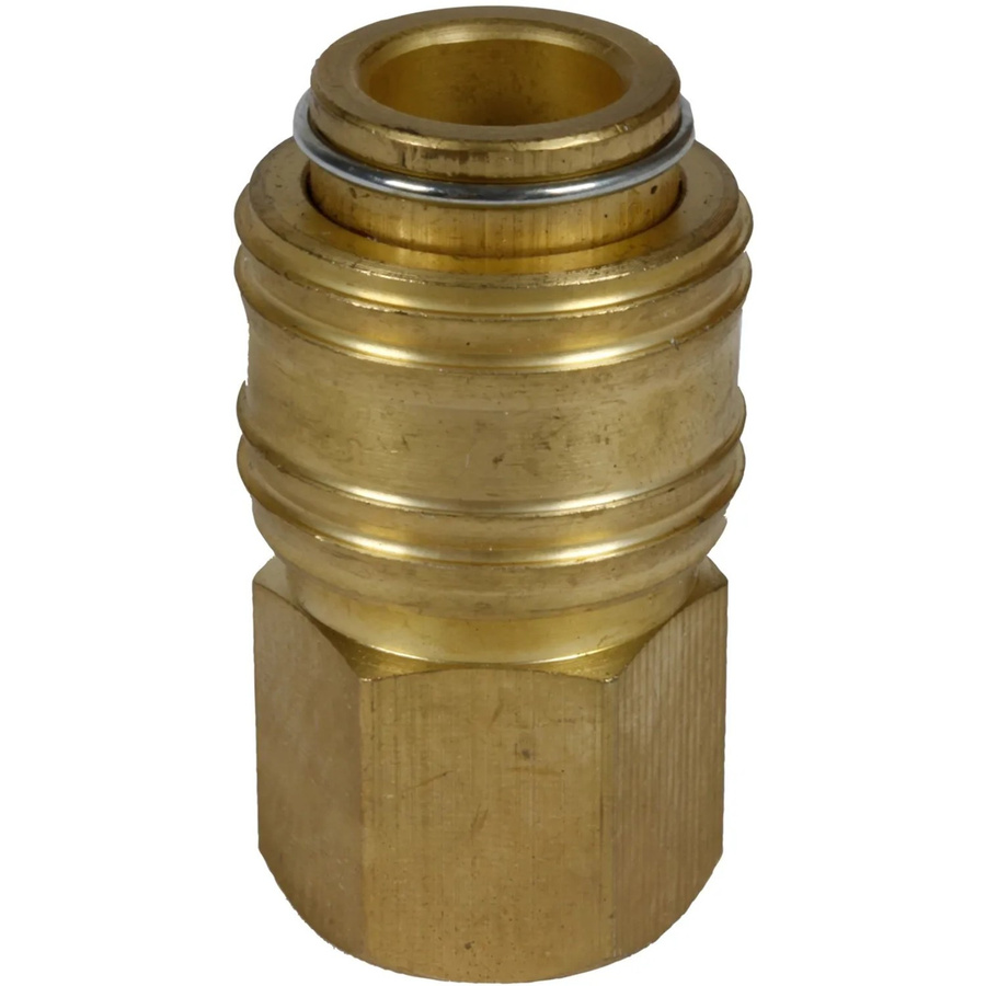 Einhell Druckluft-Schnellkupplung aus Messing mit 3/8 Zoll Innengewinde in Gold - Bild 2