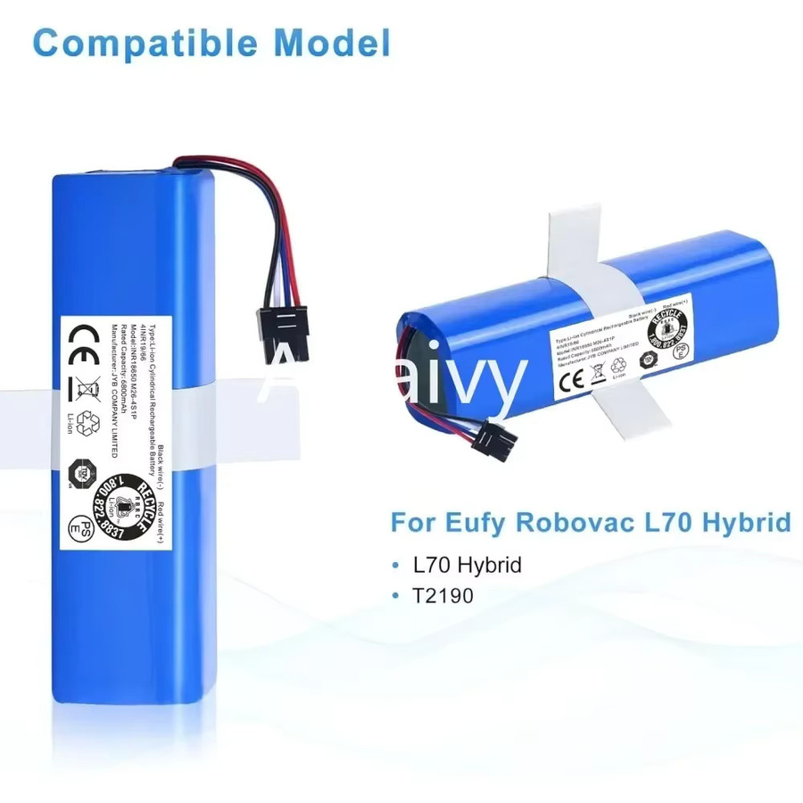 Eufy Ersatzakku für Robovac L70 Hybrid T2190 und Eufy 360 S9 X90 X95, 14,4 V 6500 mAh - Bild 1