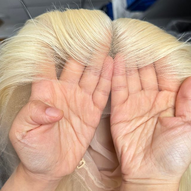 Andcat Echthaar-Perücke, Blonde, 30 Zoll, 200 Dichte, Damen - Bild 1