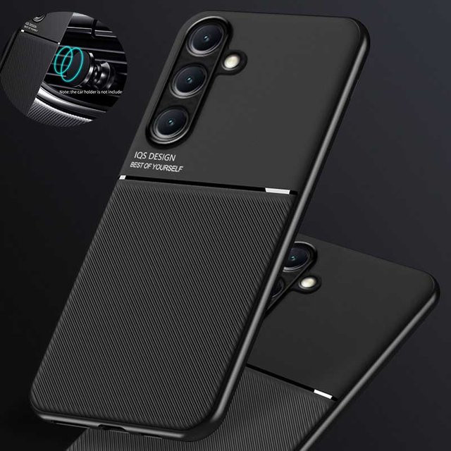 Magnetische Schutzhülle für Samsung Galaxy S26 S25 S24 S23 Plus Ultra FE in Schwarz und Blau, Matte Anti Slip Handyhülle - Bild 1
