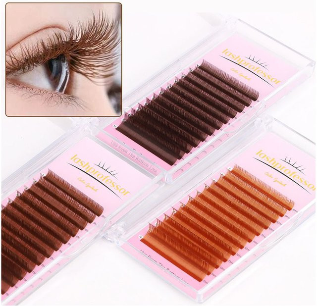 lashprofessor Einzelwimpern, Dunkelbraun, Synthetik, Natürlich - Bild 1