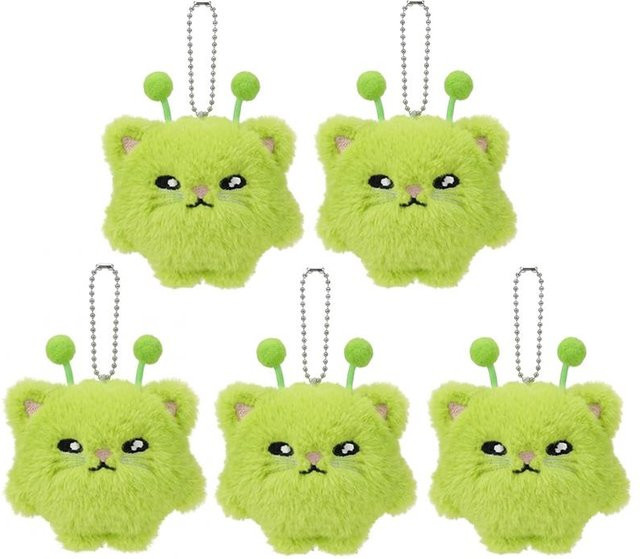 Yiran toy Schlüsselanhänger Alien-Katze, Plüsch, gelb, Mädchen - Bild 1