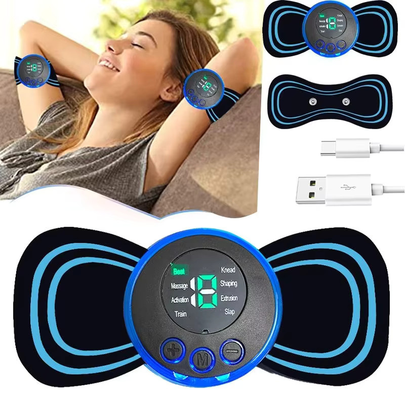 AXH Mini-Elektro-Nackenmassagegerät, Schwarz, Unisex - Bild 2