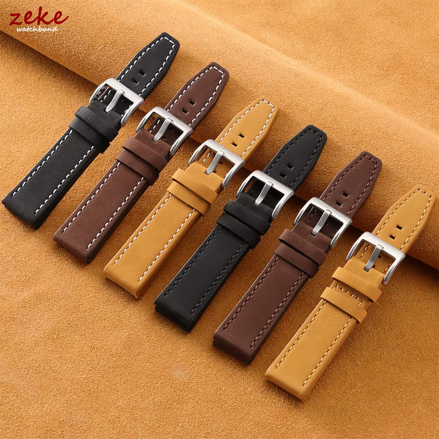 crazyband Uhrenarmband Leder, Vintage, Herren, Schwarz, Braun - Bild 4