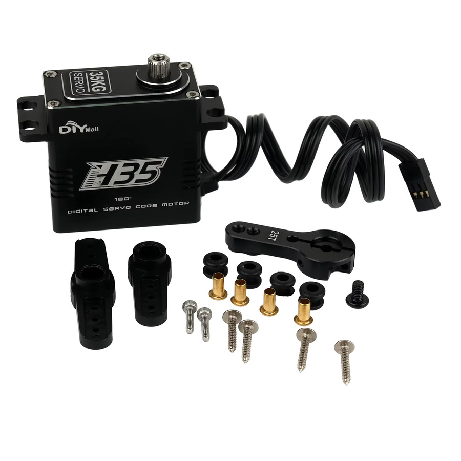wishiot Digitales Servo, Metall, 35 kg, wasserdicht, 8,4 V - Bild 2