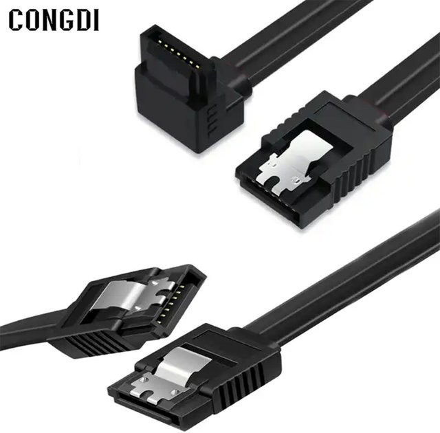 Congdi SATA 3.0 Datenkabel für SSD und HDD in Schwarz - Bild 1