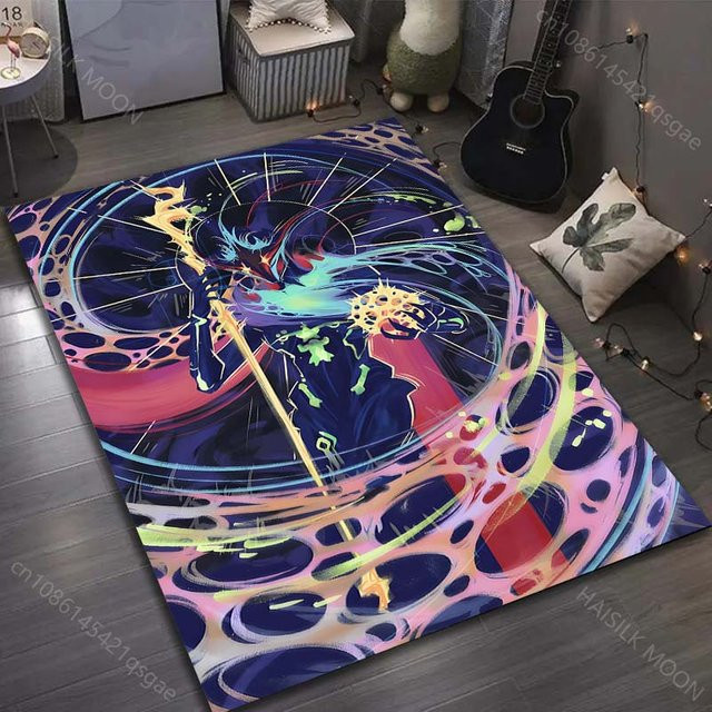 UQIDEHOME A-Arcane Print Gamer Teppich, rutschfest und waschbar, Mehrfarbig, Breite: 60 cm, Tiefe: 40 cm - Bild 1