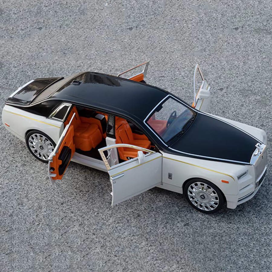 MAKEDA Rolls-Royce Phantom, Spielzeugautomodelle, Maßstab 1:20, Metall, Licht und Sound, 6 Türen geöffnet, zurückziehbar - Bild 4