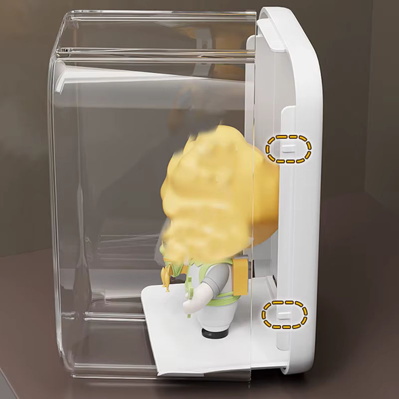 Staubdichte Acryl Aufbewahrungsbox aus Kunststoff in Transparent und Weiß für Blind Boxen und Figuren als Vitrine zur Organisation - Bild 3