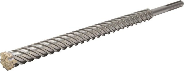 Aimo Bohrhammerbohrer mit Hartmetallspitze und 6 Nuten für Beton, Ziegel und Stein, Farbe: Silber, Durchmesser: 32 mm, Länge: 500 mm - Bild 1