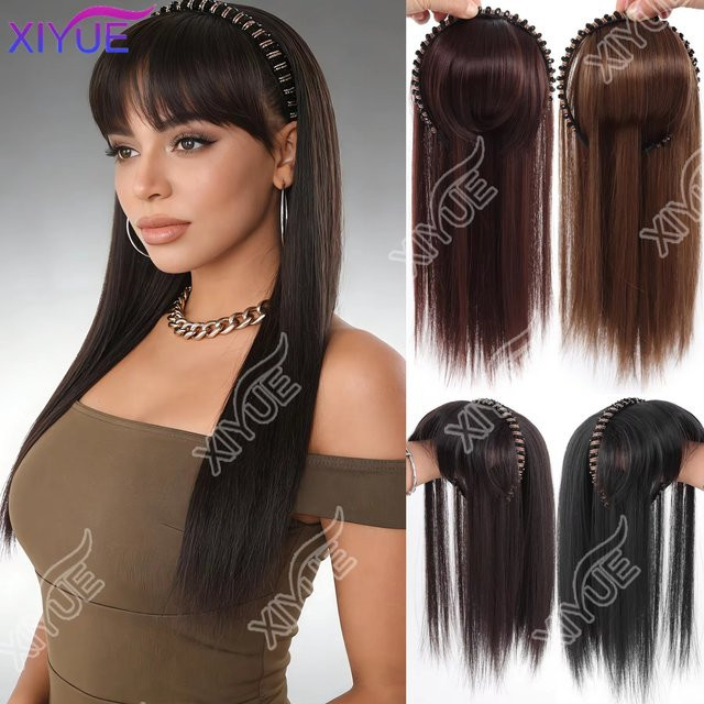 XIYUE Clip-in Pony-Haarteile mit Strassband, gerade, Damen - Bild 1