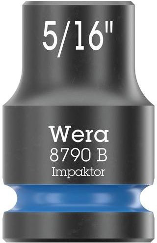 Wera Impaktor 8790 B Außen-Sechskant Steckschlüsseleinsatz 5/16 Zoll in Schwarz, 3/8 Zoll Aufnahme - Bild 1
