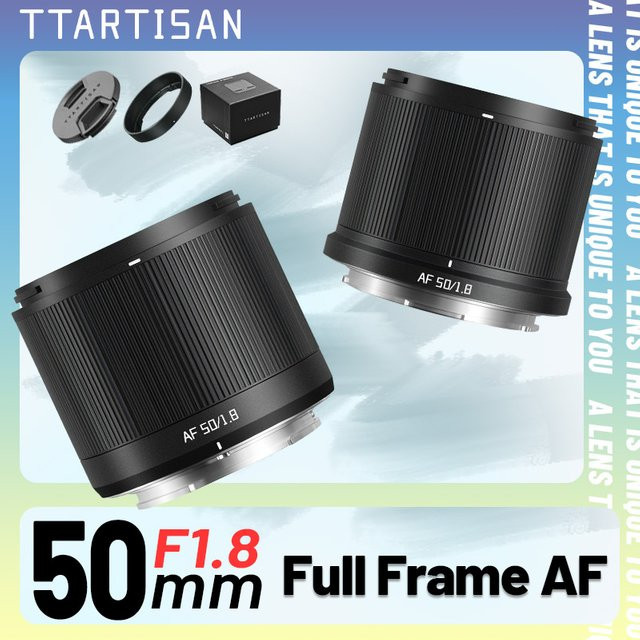 TTArtisan 50mm F1.8 NEO Vollformat-Autofokus-Objektiv für spiegellose Kameras, Sony E Mount, Schwarz - Bild 1