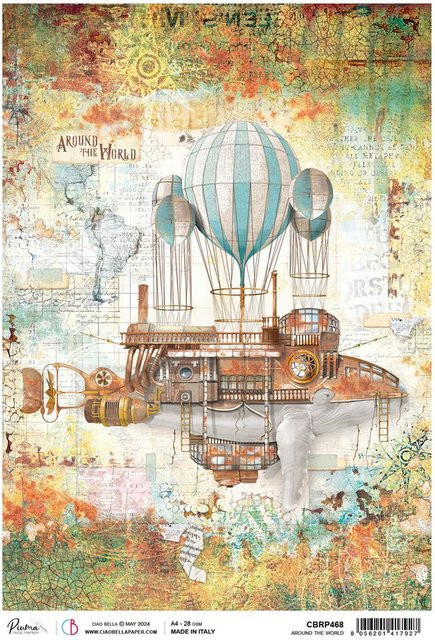 Motiv-Strohseide Ciao Bella Coral Reef - Around the Seawold in Multicolor, Format A4 - Bild 1