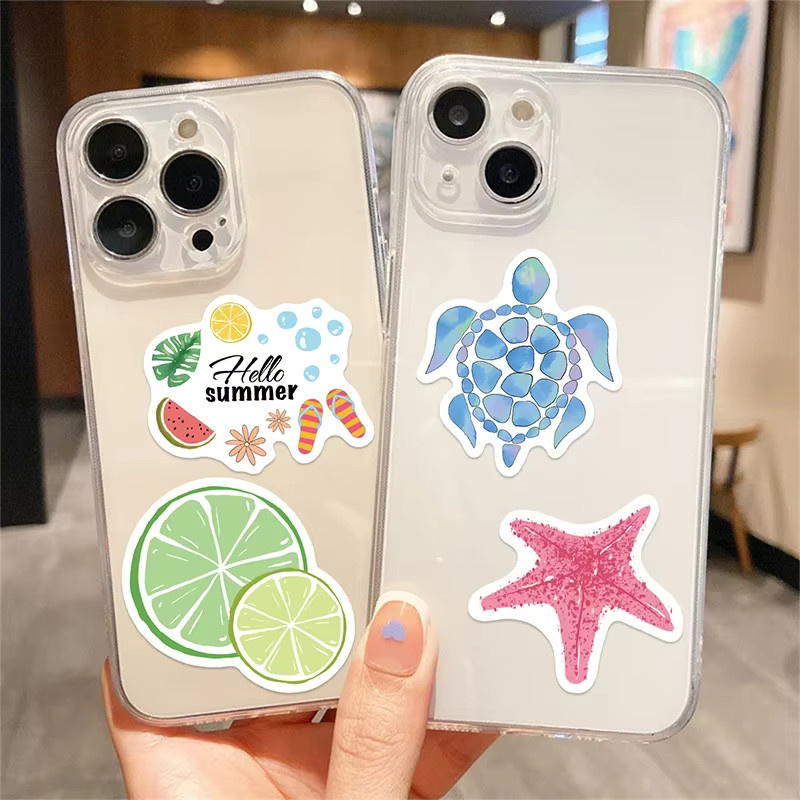 50-teiliges VSOCOCOTF Sommer-Hawaii-Strand-Aufkleber-Set aus wasserfestem Vinyl in Multicolour für Laptop, Wasserflasche und Skateboard - Bild 2
