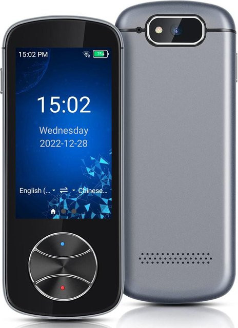 Honor Electronics Intelligenter 3,0-Zoll-IPS-Touchscreen-Übersetzer mit 1500 mAh in Grau - Bild 1