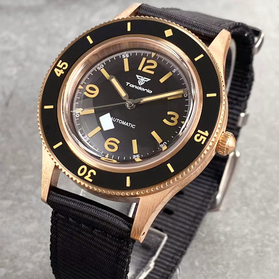 Tandorio Taucheruhr, Automatik, Bronzegehäuse, Saphirglas, Herren - Bild 2