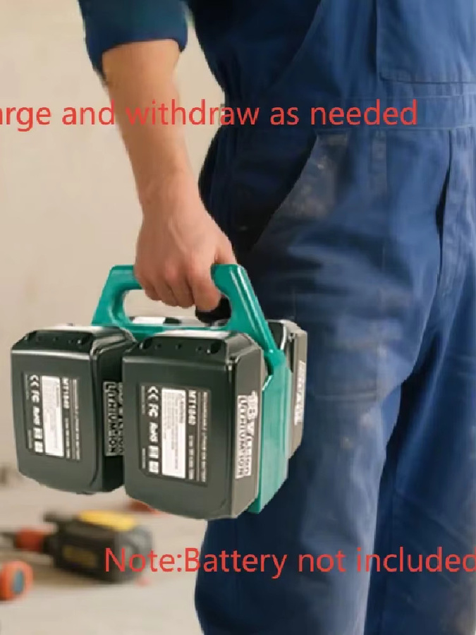HongSong Lagerungs-Rack für Milwaukee, DeWalt und Makita M18 Lithium-Batterien mit Slot-Box - Bild 3