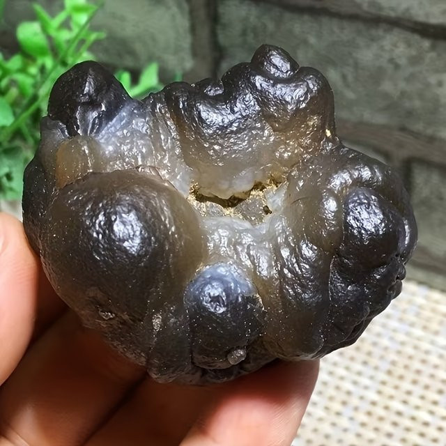 CrystalHola Panda-Achatquarz in Schwarz Weiß Multicolour als natürlicher Boho-Dekostein - Bild 1