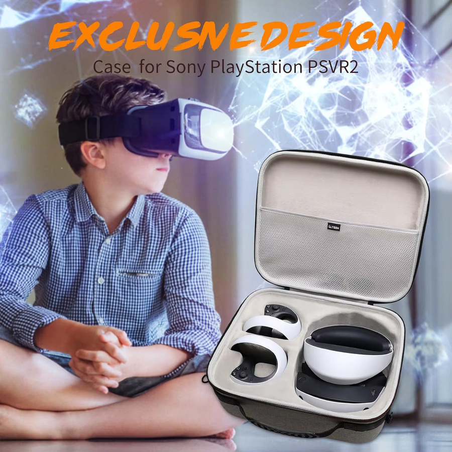 LTGEM Hartschale Aufbewahrungsschutztasche kompatibel mit Sony PlayStation PSVR2 in Silber - Bild 4