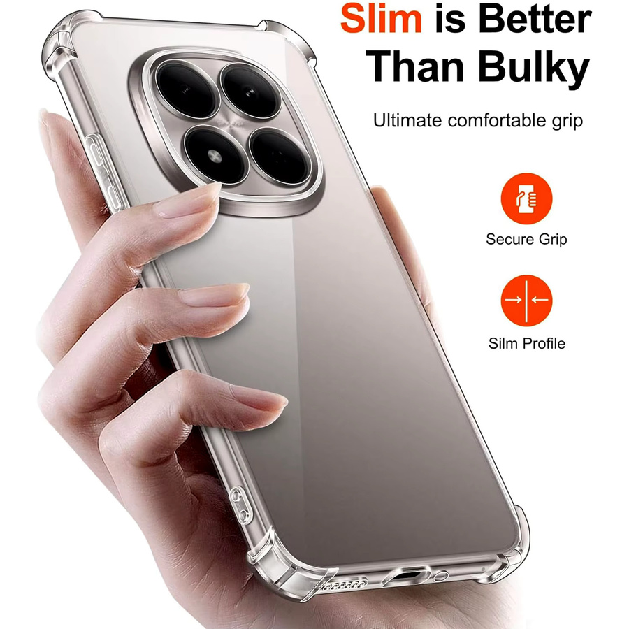 Stoßfeste Silikon-Handyhülle für Xiaomi Poco M8, X8 Max, F8 17 Ultra, 17T und Redmi Note 15 Pro Plus 5G in Transparent - Bild 2