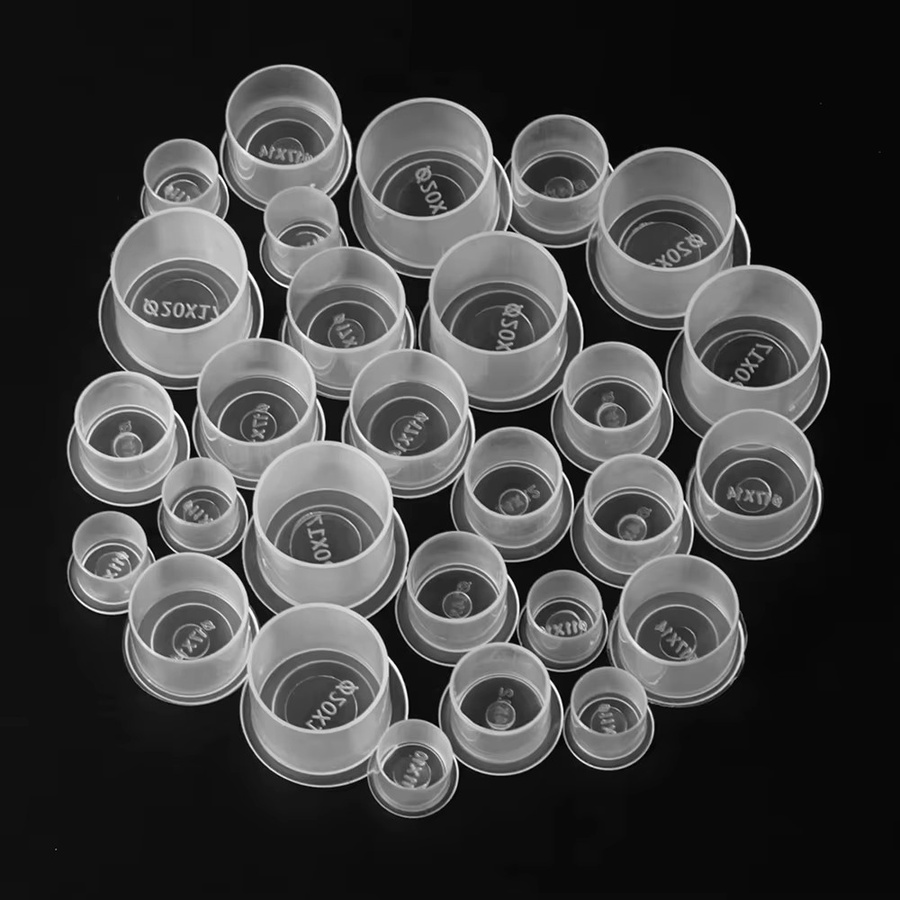 Usiriy Tattoo-Tintenbecher, Einweg-Kunststoff-Standbecher, transparent - Bild 5