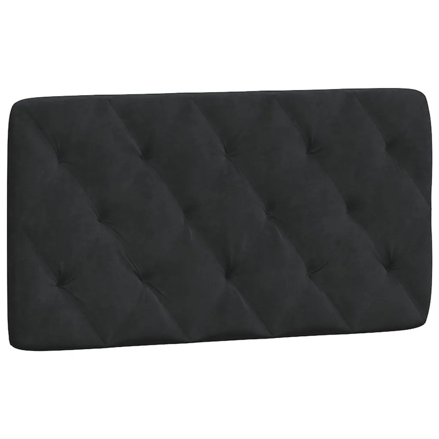 vidaXL Kopfteil-Kissen in Schwarz aus Samt mit Rauten-Heftung, Breite: 102 cm - Bild 2