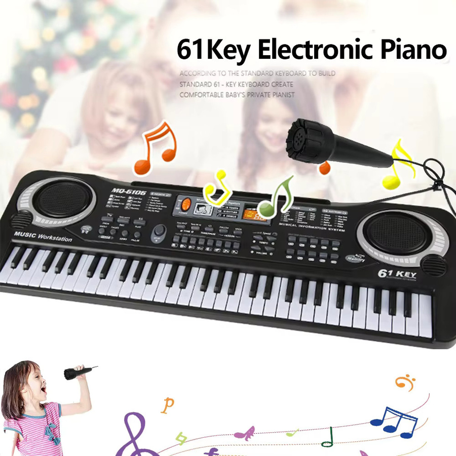 OEING Elektronisches Kinderklavier, Lernspielzeug, Musikinstrument, mit Mikrofon - Bild 3