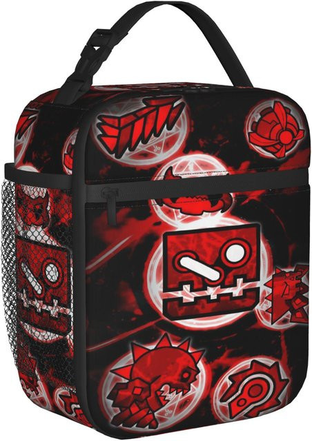 Isolierte Lunchtasche Fancy Style Studio Geometrisches Würfelspiel Mehrfarbig - Bild 1