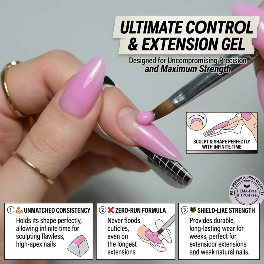 MSHARE Builder Nagelgel Max Control, Bubblegum Pink, 50 ml - Bild 2
