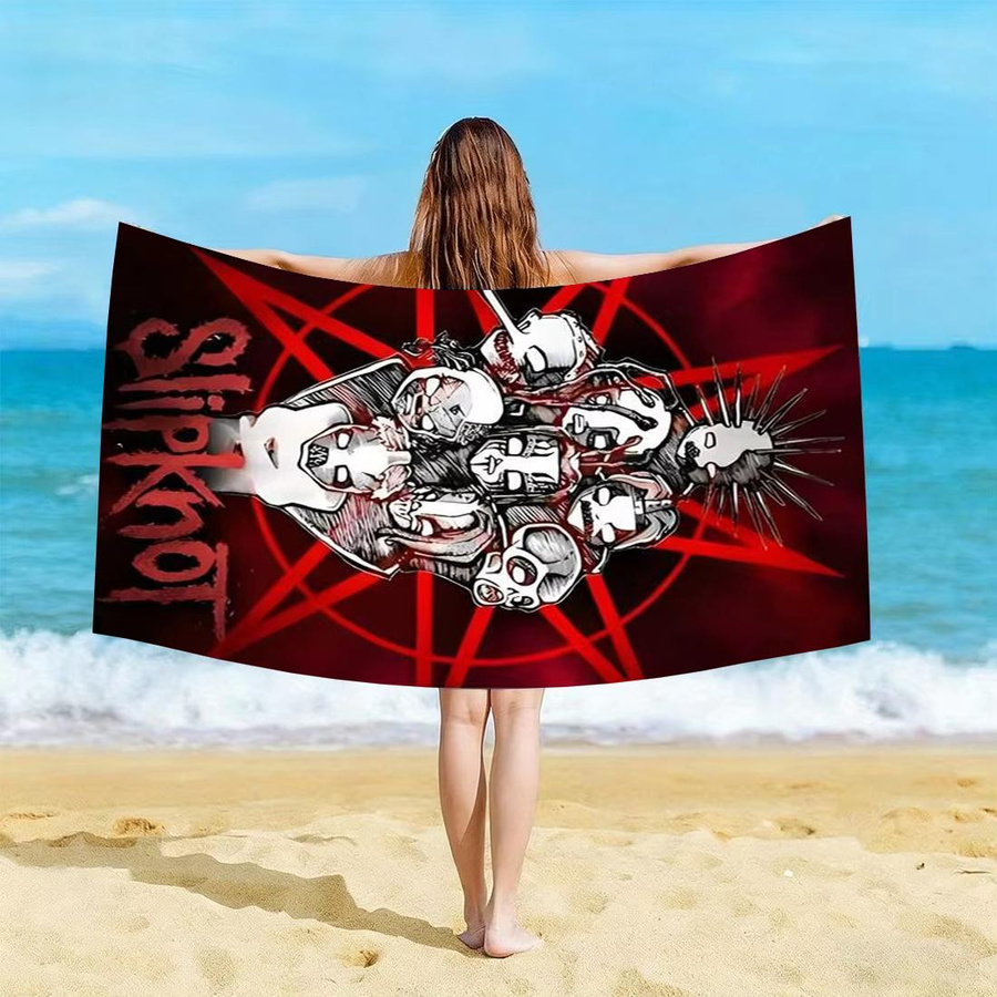 Slipknot Band Strandtuch aus Mikrofaser, weich und schnelltrocknend, Multicolor, B/H: 40 x 60 cm - Bild 2