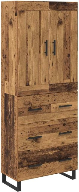 vidaXL Highboard Altholz Modern Braun mit Schwenktüren und Regalböden B/T/H: 69,5 x 34 x 180 cm - Bild 1