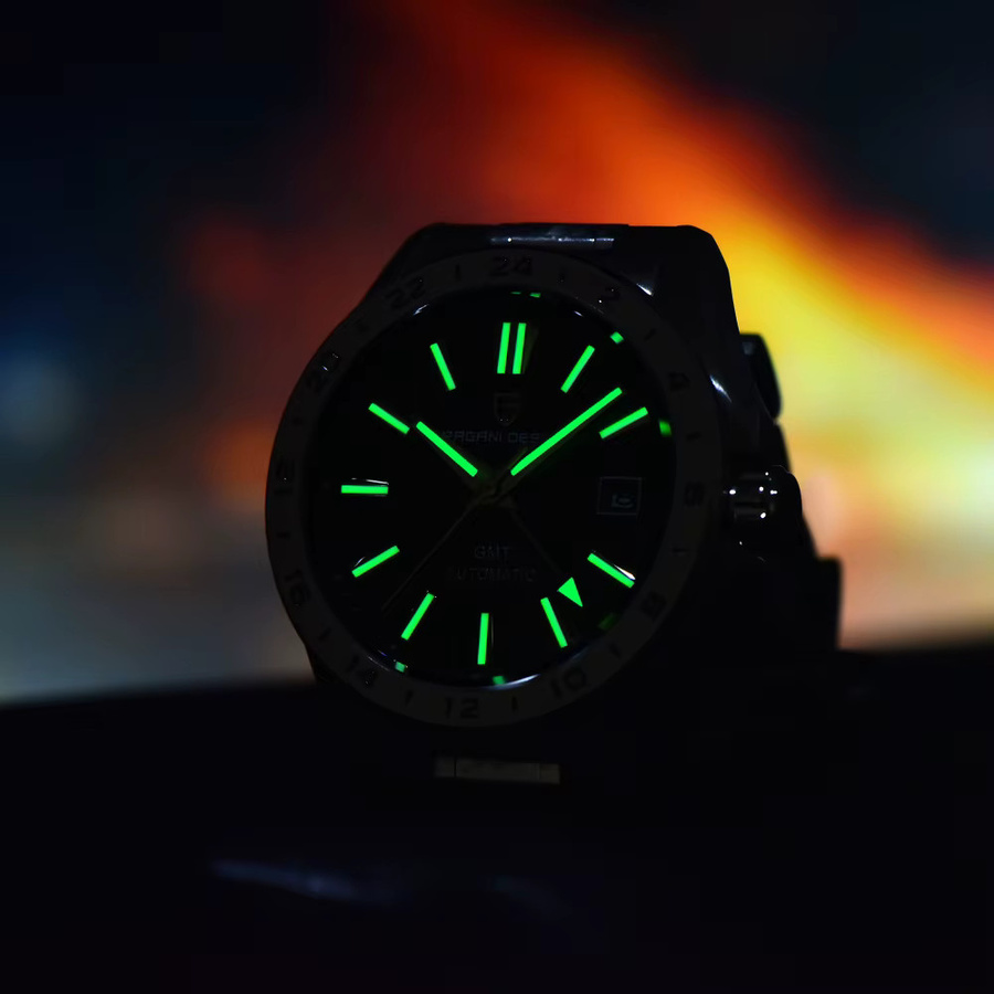 PAGANI DESIGN Armbanduhr GMT, Automatik, Edelstahl, 39 mm, Herren - Bild 3