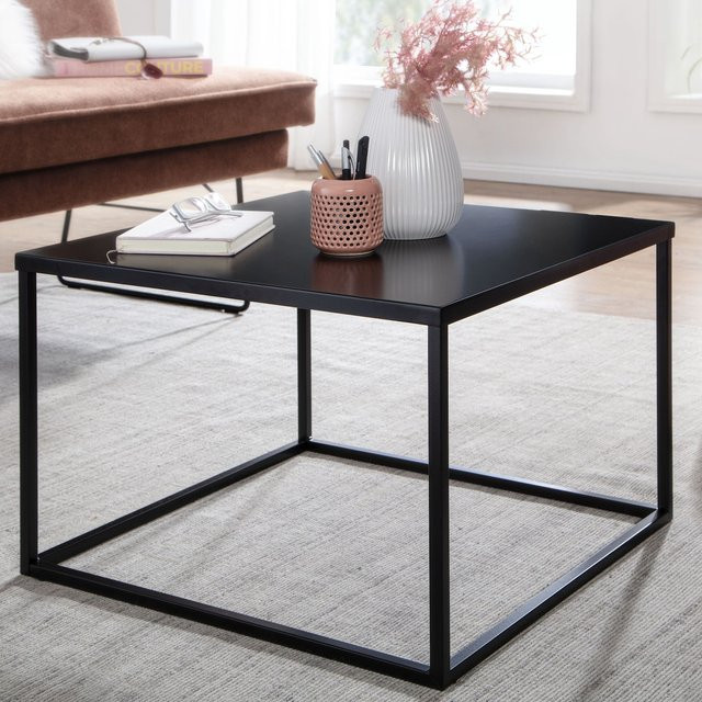 Finebuy Couchtisch quadratisch in Schwarz aus Metall im Industrial-Stil, B/T/H: 60 x 60 x 40 cm - Bild 1