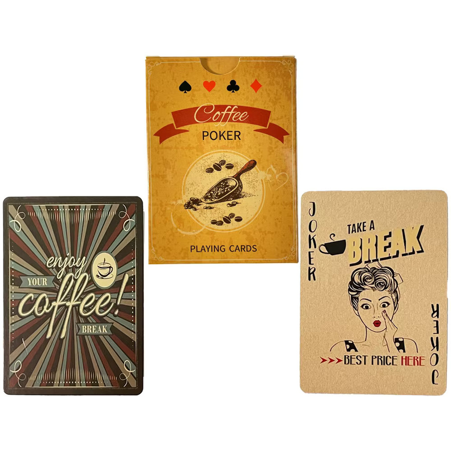 Vorinclex Vintage Kaffeebohne Spielkarten, Brettspiel, 1-teiliges Set - Bild 3