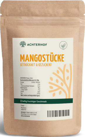 Achterhof Mangostücke getrocknet & gezuckert 250 g - Bild 1