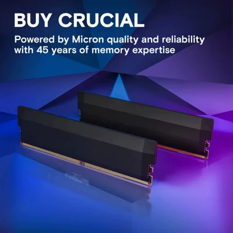 Crucial Pro DDR5 Desktop-Gaming-Arbeitsspeicher Kit 32GB 6000MHz Schwarz CP2K16G60C36U5B AMD Expo kompatibel - Bild 2