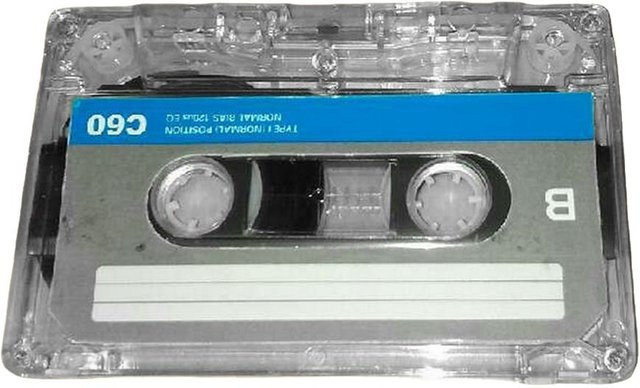 Transparente 60-Minuten-Standardkassette mit magnetischem Audioband für Vintage-Musik und Sprachaufnahmen - Bild 1